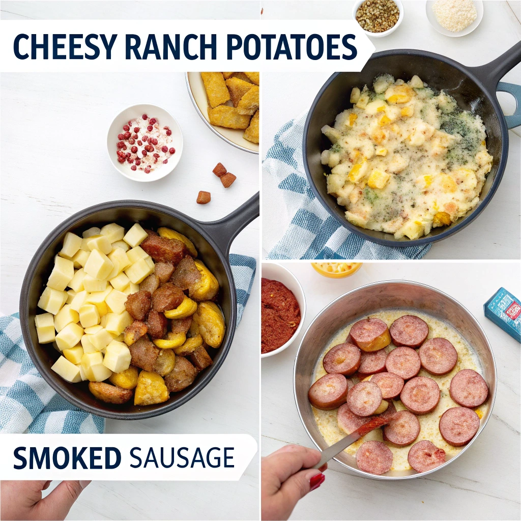 Best Cheesy Ranch Potatoes & Smoked Sausage Recipes Ever!