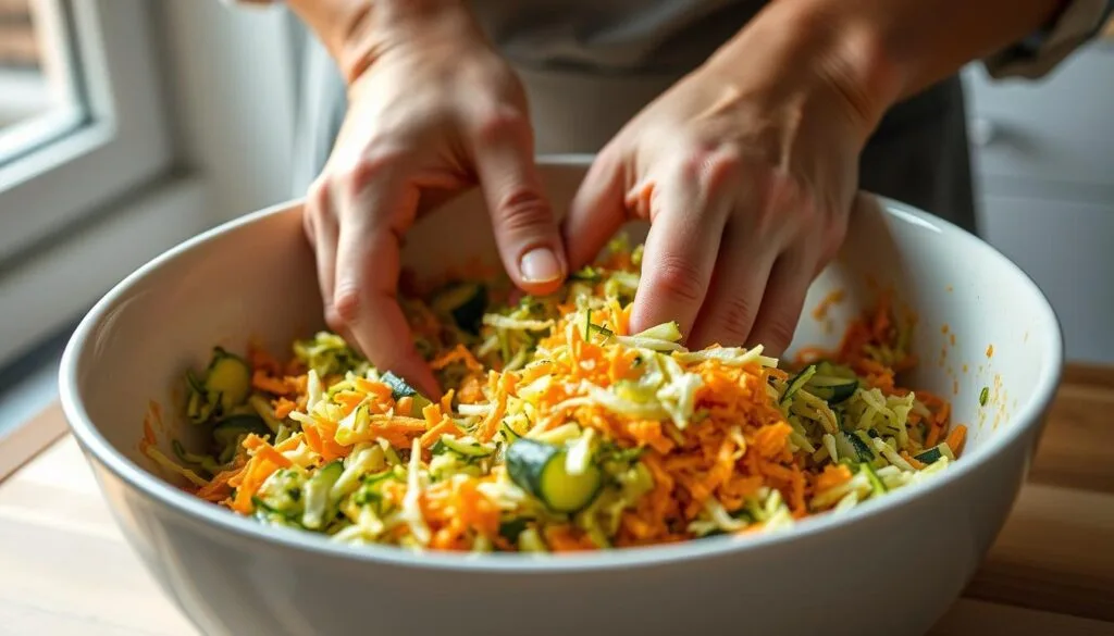 Zucchini Carrot Muffin Mixing Technique Zucchini Carrot Muffin Mixing Technique