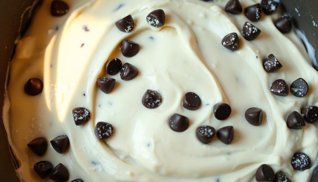 cream cheese and mini chocolate chips in baking cream cheese and mini chocolate chips in baking