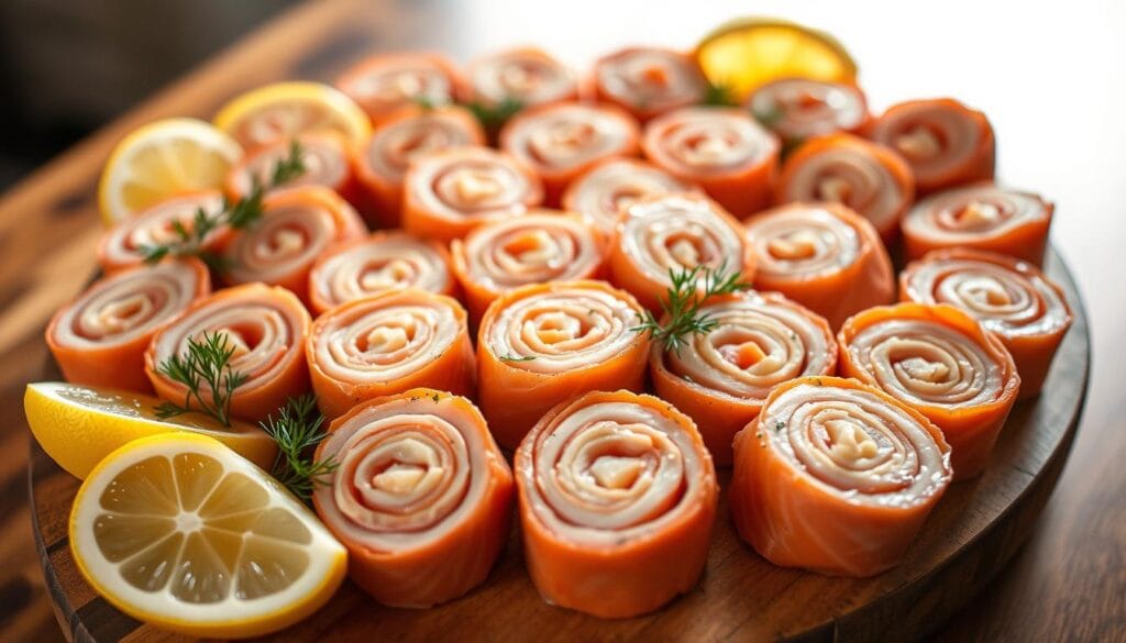 salmon pinwheels