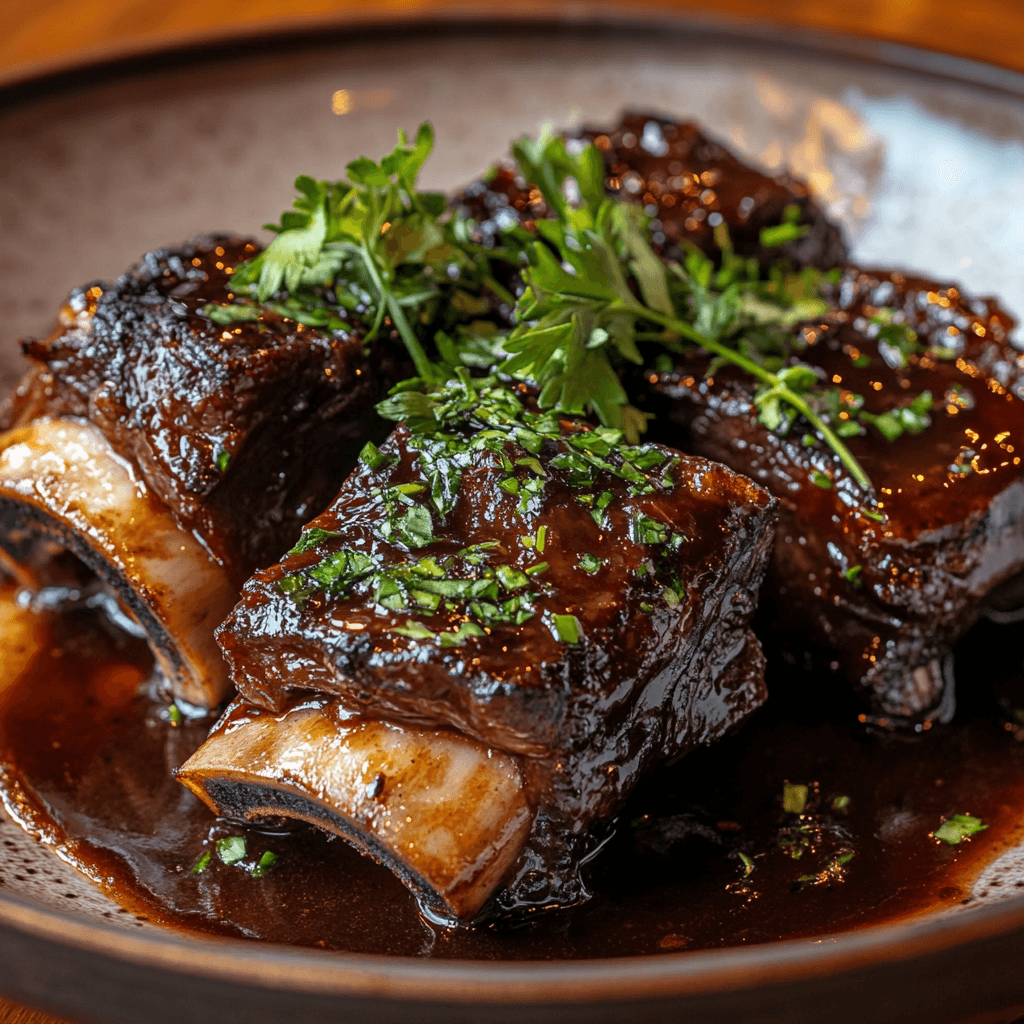 braised short ribs over no wine