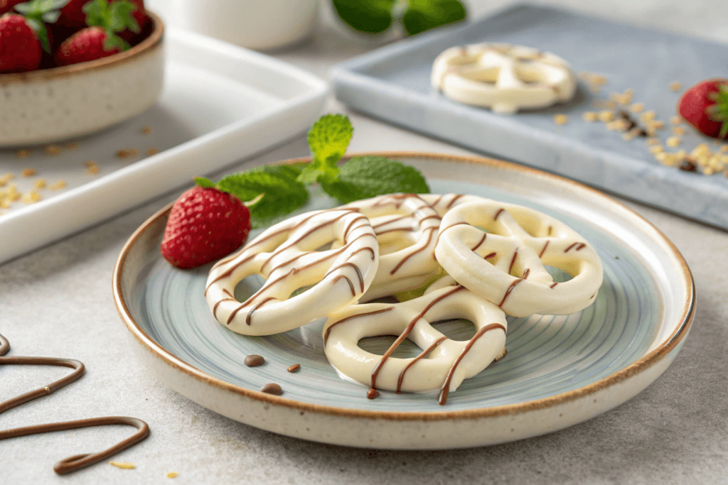 white chocolate pretzels