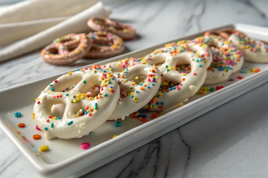 white chocolate pretzels