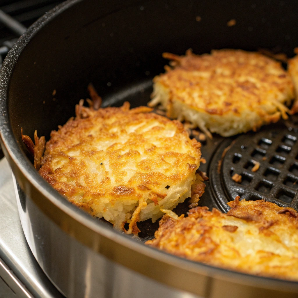 Trader Joe hashbrown air fryer halfway cooked